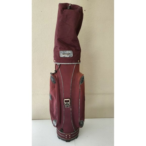 Callaway Burgundy 6-Way Women's Cart Golf Bag w/ Rain Cover Fair Condition - Picture 3 of 10